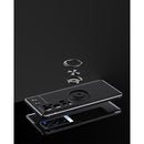 For vivo X60 Pro Plus Metal Ring Holder 360 Degree Rotating TPU Case(Blue+Blue)