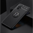 For Xiaomi Redmi Note 10 Pro Metal Ring Holder 360 Degree Rotating TPU Case(Black+Black)