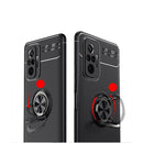 For Xiaomi Redmi Note 10 Pro Metal Ring Holder 360 Degree Rotating TPU Case(Red+Red)