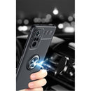 For Xiaomi Redmi Note 10 Pro Metal Ring Holder 360 Degree Rotating TPU Case(Red+Red)