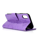 For Xiaomi Redmi 9A Totem Flower Embossed Horizontal Flip TPU + PU Leather Case with Holder & Card Slots & Wallet(Purple)