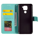 For Xiaomi Redmi Note 9 Totem Flower Embossed Horizontal Flip TPU + PU Leather Case with Holder & Card Slots & Wallet(Green)
