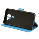 For Xiaomi Redmi Note 9 Totem Flower Embossed Horizontal Flip TPU + PU Leather Case with Holder & Card Slots & Wallet(Blue)