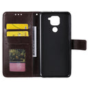 For Xiaomi Redmi Note 9 Totem Flower Embossed Horizontal Flip TPU + PU Leather Case with Holder & Card Slots & Wallet(Brown)