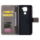 For Xiaomi Redmi Note 9 Totem Flower Embossed Horizontal Flip TPU + PU Leather Case with Holder & Card Slots & Wallet(Grey)