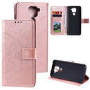 For Xiaomi Redmi Note 9 Totem Flower Embossed Horizontal Flip TPU + PU Leather Case with Holder & Card Slots & Wallet(Rose Gold)