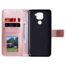 For Xiaomi Redmi Note 9 Totem Flower Embossed Horizontal Flip TPU + PU Leather Case with Holder & Card Slots & Wallet(Rose Gold)