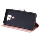 For Xiaomi Redmi Note 9 Totem Flower Embossed Horizontal Flip TPU + PU Leather Case with Holder & Card Slots & Wallet(Rose Gold)