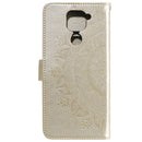 For Xiaomi Redmi Note 9 Totem Flower Embossed Horizontal Flip TPU + PU Leather Case with Holder & Card Slots & Wallet(Gold)