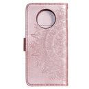 For Xiaomi Redmi Note 9T Totem Flower Embossed Horizontal Flip TPU + PU Leather Case with Holder & Card Slots & Wallet(Rose Gold)