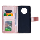 For Xiaomi Redmi Note 9T Totem Flower Embossed Horizontal Flip TPU + PU Leather Case with Holder & Card Slots & Wallet(Rose Gold)