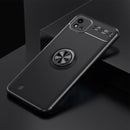 For OPPO Realme C20 Metal Ring Holder 360 Degree Rotating TPU Case(Black+Black)