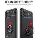 For OPPO Realme C20 Metal Ring Holder 360 Degree Rotating TPU Case(Black+Black)