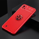 For OPPO Realme C20 Metal Ring Holder 360 Degree Rotating TPU Case(Red+Red)