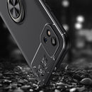 For OPPO Realme C20 Metal Ring Holder 360 Degree Rotating TPU Case(Red+Red)