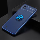 For OPPO Realme C20 Metal Ring Holder 360 Degree Rotating TPU Case(Blue+Blue)