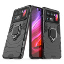 For Xiaomi Mi 11 Ultra PC + TPU Shockproof Protective Case with Magnetic Ring Holder(Black)