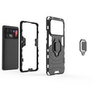 For Xiaomi Mi 11 Ultra PC + TPU Shockproof Protective Case with Magnetic Ring Holder(Black)