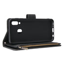 For Galaxy A20e Multifunctional Retro Frosted Horizontal Flip Leather Case with Card Slot & Holder & Zipper Wallet & Photo Frame & Lanyard(Black)