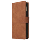 For Galaxy A70 Multifunctional Retro Frosted Horizontal Flip Leather Case with Card Slot & Holder & Zipper Wallet & Photo Frame & Lanyard(Brown)