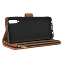 For Galaxy A70 Multifunctional Retro Frosted Horizontal Flip Leather Case with Card Slot & Holder & Zipper Wallet & Photo Frame & Lanyard(Brown)