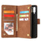 For Galaxy A70 Multifunctional Retro Frosted Horizontal Flip Leather Case with Card Slot & Holder & Zipper Wallet & Photo Frame & Lanyard(Brown)