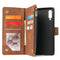 For Galaxy A70 Multifunctional Retro Frosted Horizontal Flip Leather Case with Card Slot & Holder & Zipper Wallet & Photo Frame & Lanyard(Brown)