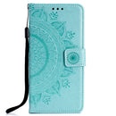 For Samsung Galaxy S10 Totem Flower Embossed Horizontal Flip TPU + PU Leather Case with Holder & Card Slots & Wallet(Green)