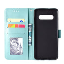For Samsung Galaxy S10 Totem Flower Embossed Horizontal Flip TPU + PU Leather Case with Holder & Card Slots & Wallet(Green)
