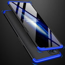 For OPPO Reno5 Pro 5G GKK Three Stage Splicing Full Coverage PC Case(Black Blue)