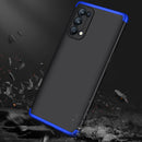 For OPPO Reno5 Pro 5G GKK Three Stage Splicing Full Coverage PC Case(Black Blue)