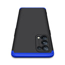 For OPPO Reno5 Pro 5G GKK Three Stage Splicing Full Coverage PC Case(Black Blue)