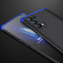 For OPPO Reno5 Pro 5G GKK Three Stage Splicing Full Coverage PC Case(Black Blue)