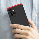 For Samsung Galaxy A72 5G / 4G GKK Three Stage Splicing Full Coverage PC Case(Black Red)