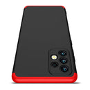 For Samsung Galaxy A72 5G / 4G GKK Three Stage Splicing Full Coverage PC Case(Black Red)