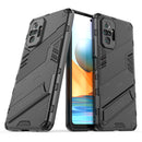 For Xiaomi Redmi Note 10 Pro Punk Armor 2 in 1 PC + TPU Shockproof Case with Invisible Holder(Black)