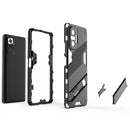 For Xiaomi Redmi Note 10 Pro Punk Armor 2 in 1 PC + TPU Shockproof Case with Invisible Holder(Black)