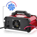 DEMUDA DC200 20A 12V / 24V Car Battery Charger Intelligent Pulse Repair Type Lead-acid Battery, Plug Type:US Plug(Red)