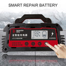DEMUDA DC200 20A 12V / 24V Car Battery Charger Intelligent Pulse Repair Type Lead-acid Battery, Plug Type:EU Plug(Red)