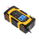 DEMUDA DC-80 Car Battery Charger 12V/24V Intelligent Pulse Repair Type Lead-acid Battery, Plug Type:EU Plug(Yellow)