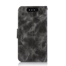 For ZTE Blade V8 Retro Copper Button Crazy Horse Horizontal Flip PU Leather Case with Holder & Card Slots & Wallet & Lanyard(Gray)