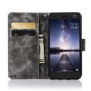 For ZTE Blade V8 Retro Copper Button Crazy Horse Horizontal Flip PU Leather Case with Holder & Card Slots & Wallet & Lanyard(Gray)