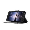 For ZTE Blade V8 Retro Copper Button Crazy Horse Horizontal Flip PU Leather Case with Holder & Card Slots & Wallet & Lanyard(Gray)