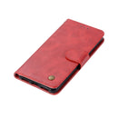 For ZTE Blade V8 Retro Copper Button Crazy Horse Horizontal Flip PU Leather Case with Holder & Card Slots & Wallet & Lanyard(Red)