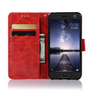 For ZTE Blade V8 Retro Copper Button Crazy Horse Horizontal Flip PU Leather Case with Holder & Card Slots & Wallet & Lanyard(Red)