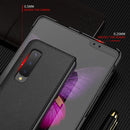 For Samsung Galaxy Fold 5G / Fold 4G Leather Texture + PC Full Coverge Folding Case(Red Cross Texture)