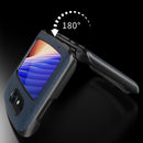 For Motorola Razr 5G Leather Texture + PC Full Coverge Folding Case(Red Litchi Texture)