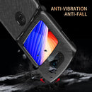 For Motorola Razr 5G Leather Texture + PC Full Coverge Folding Case(Black Litchi Texture)