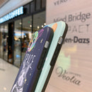 For iPhone 11 Pro Space Cat Pattern IMD Shockproof Protective Case with Lanyard (Green)