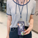 For iPhone 11 Pro Space Cat Pattern IMD Shockproof Protective Case with Lanyard (Green)